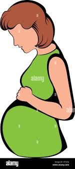 Pregnant woman icon, icon cartoon Stock ...